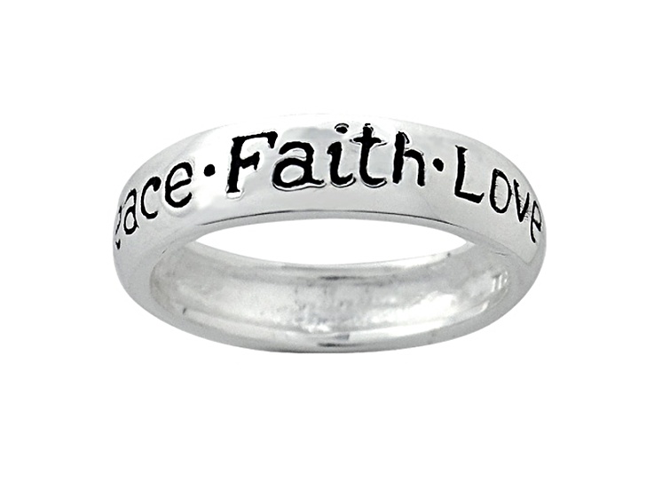 Peace Faith And Love Inscripted Inspirational Sterling Love Inscripted Inspirational