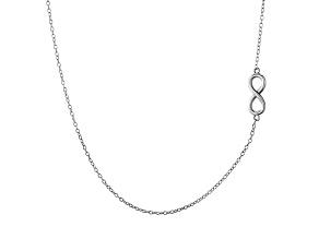 Infinity Design Polished Sterling Silver Adjustable 16 inch Station Necklace