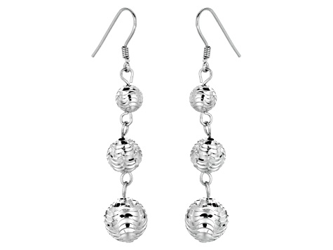 Sterling Silver Ball Dangle Earrings Hollow Center Bsw397 Jtv Sterling Silver Ball Dangle Earrings Hollow Center