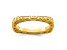 14k Yellow Gold Over Sterling Silver Textured Square Band Ring