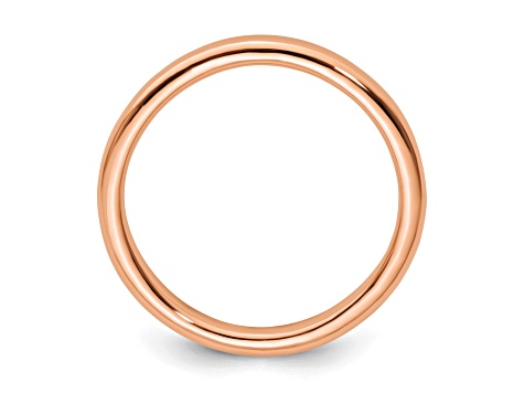 14k Rose Gold Over Sterling Silver Polished Band Ring