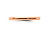 14k Rose Gold Over Sterling Silver Polished Band Ring