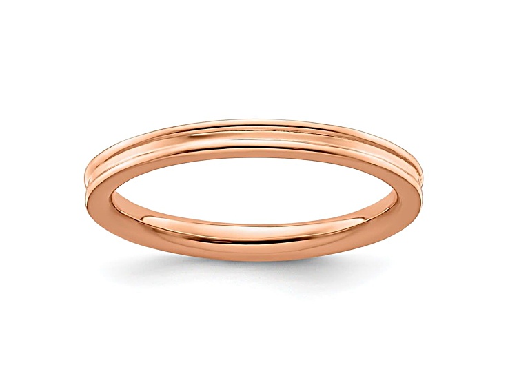 Buy quality 92.5 Sterling Silver Plain Rose Gold Band Ms-3897 in Rajkot