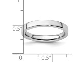 Rhodium Over Sterling Silver Squared Band Ring