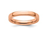14k Rose Gold Over Sterling Silver Squared Band Ring
