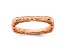 14k Rose Gold Over Sterling Silver Textured Square Band Ring