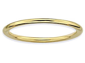 14k Yellow Gold Over Sterling Silver Band Ring