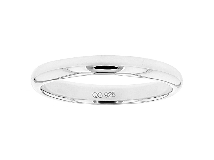 Rhodium Over Sterling Silver Band Ring - BSW659 | JTV