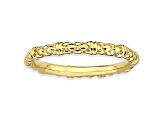 14k Yellow Gold Over Sterling Silver Cable Band Ring