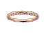 14k Rose Gold Over Sterling Silver Cable Band Ring