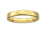 14k Yellow Gold Over Sterling Silver Squared Band Ring
