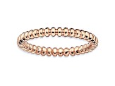 14k Rose Gold Over Sterling Silver Beaded Band Ring