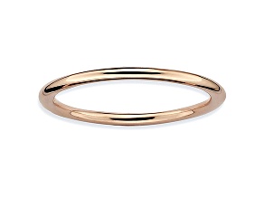 14k Rose Gold Over Sterling Silver Polished Band Ring