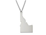Sterling Silver Idaho Silhouette Center Station 18 inch Necklace