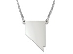 Sterling Silver Nevada Silhouette Center Station 18 inch Necklace