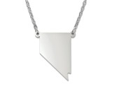 Sterling Silver Nevada Silhouette Center Station 18 inch Necklace