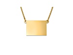 14k Yellow Gold Over Sterling Silver Wyoming Silhouette Center Station 18 inch Necklace