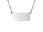 Sterling Silver Montana Silhouette Center Station 18 inch Necklace