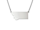 Sterling Silver Montana Silhouette Center Station 18 inch Necklace