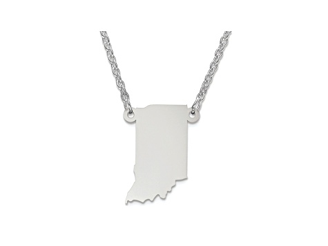 Sterling Silver indiana Silhouette Center Station 18 inch Necklace
