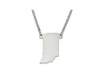 Sterling Silver indiana Silhouette Center Station 18 inch Necklace