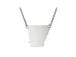 Sterling Silver Arkansas Silhouette Center Station 18 inch Necklace