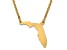 14k Gold Over Silver Florida Silhouette Center Station 18 inch Necklace