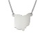 Sterling Silver Ohio Silhouette Center Station 18 inch Necklace