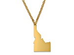 14k Yellow Gold Over Sterling Silver Idaho Silhouette Center Station 18 inch Necklace