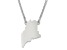 Sterling Silver Maine Silhouette Center Station 18 inch Necklace