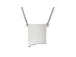 Sterling Silver New Mexico Silhouette Center Station 18 inch Necklace