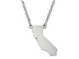 Sterling Silver California Silhouette Center Station 18 inch Necklace