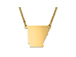 14k Yellow Gold Over Sterling Silver Arkansas Silhouette Center Station 18 inch Necklace