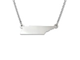 Sterling Silver Tennessee Silhouette Center Station 18 inch Necklace