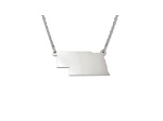 Sterling Silver Nebraska Silhouette Center Station 18 inch Necklace