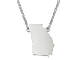 Sterling Silver Georgia Silhouette Center Station 18 inch Necklace
