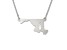 Sterling Silver Maryland Silhouette Center Station 18 inch Necklace