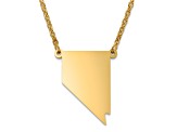 14k Yellow Gold Over Sterling Silver Nevada Silhouette Center Station 18 inch Necklace