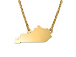 14k Gold Over Silver Kentucky Silhouette Center Station 18 inch Necklace
