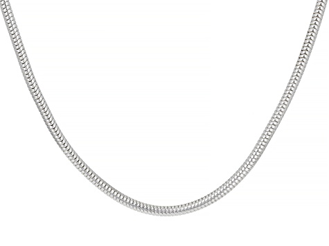 Rhodium Over Silver Snake Link Sliding 
