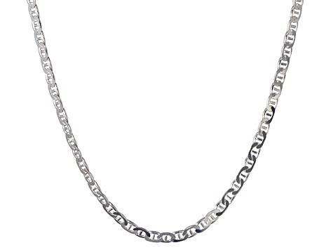 Sterling Silver Flat Mariner Link Chain 
