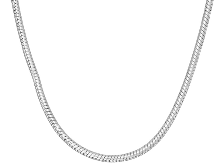 Southwestern Jewelry Sterling Silver Snake Chain Necklace 16" Long x 1MM 