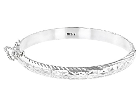 Sterling Silver Bangle Bracelet 7 Inch Docs593 Jtv Com