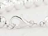 Sterling Silver Bead Link Bracelet 6mm