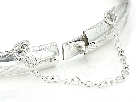 Sterling Silver Diamond Cut Bangle Bracelet