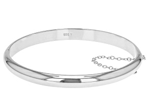 Sterling Silver Bangle Bracelet 8 inch 7mm