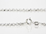 Sterling Silver Figaro, Diamond Cut Cable, And Rolo Link Chain Set 18, 20, 24 inch