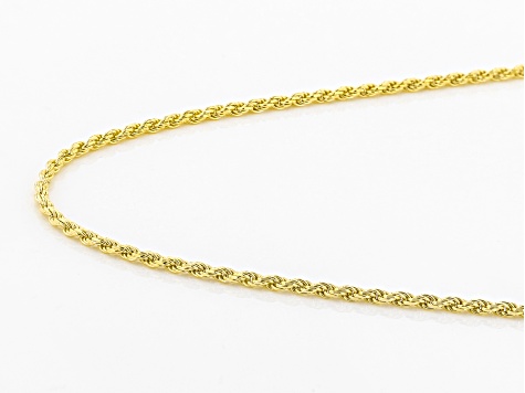 18k yellow gold over sterling silver rope chain.