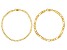 18K Yellow Gold Over Sterling Silver Curb & Figaro Bracelet Set of 2