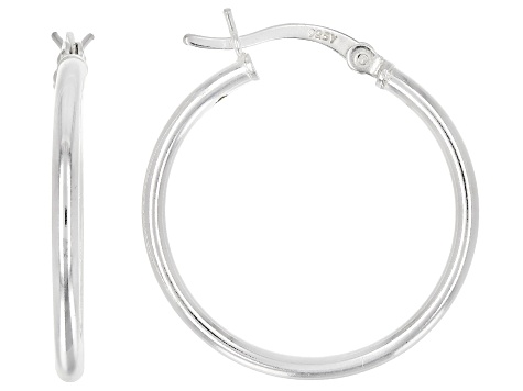 Sterling Silver 21MM Hoop Earrings - DOCT094 | JTV.com